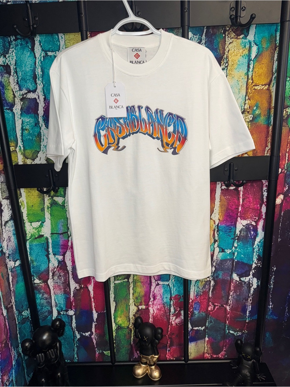 Casa Blanca White Shirt-Sleeve Logo Tee